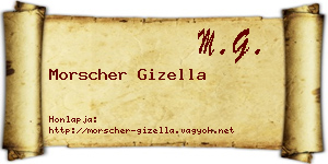 Morscher Gizella névjegykártya